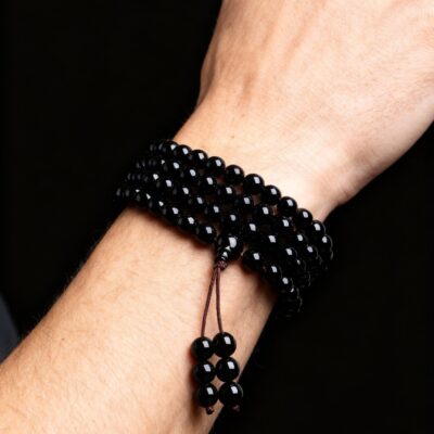 Black Obsidian Mala – Protection, Grounding & Focus