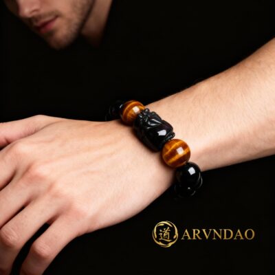Obsidian Pixiu Bracelet – Protection & Abundance | ArvnDao