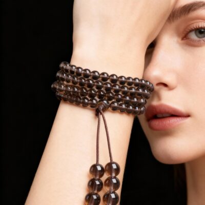 Smoky Obsidian Mala – Protection, Grounding & Inner Peace