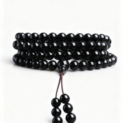 Black Obsidian Mala – Protection, Grounding & Focus