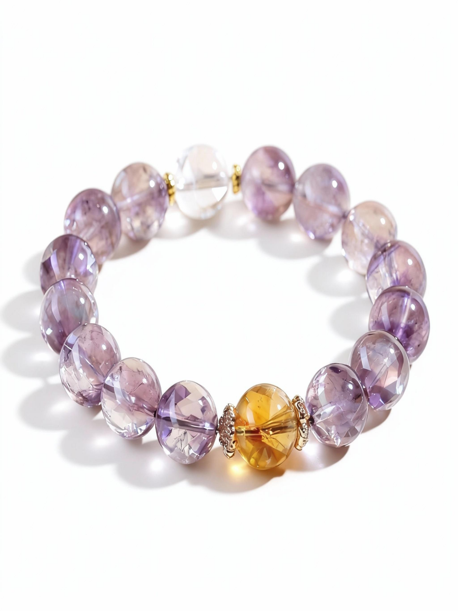 Amethyst Citrine Bracelet – Abundance, Clarity & Spiritual Growth