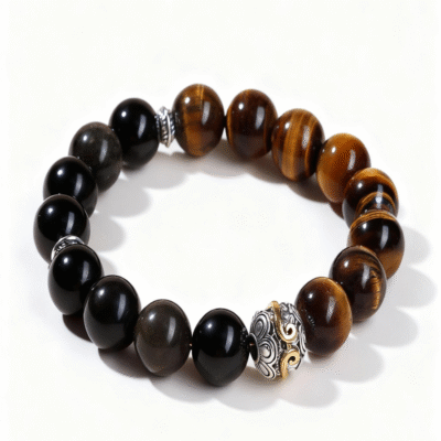 Gold Obsidian Tiger’s Eye Bracelet – Protection & Confidence | ArvnDao