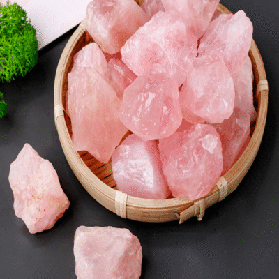 Natural Rose Quartz Raw Crystals | Large Healing Stones for Love, Energy & Meditation