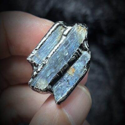 Raw Kyanite Ring | Adjustable Electroformed Silver Crystal Ring