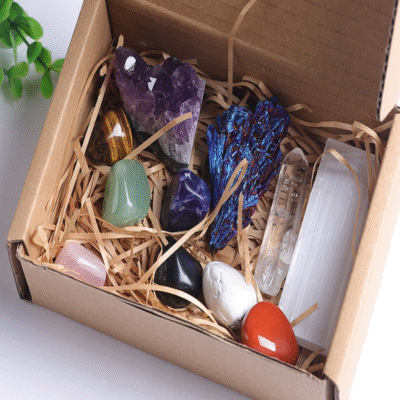 Chakra Healing Crystal Set | ArvnDao 7 Gemstones & Amethyst Cluster for Energy Balance & Meditation