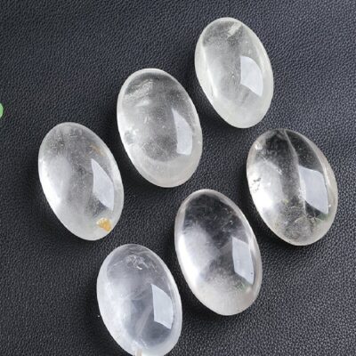 Clear Quartz Palm Stone | Natural Crystal Pocket Stone for Healing & Clarity