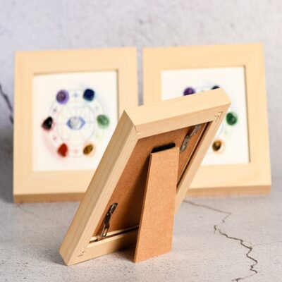 7 Chakra Crystal Frame Decor for Energy Healing & Meditation Space