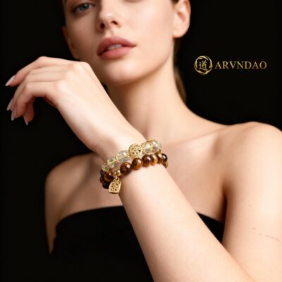 Golden Tiger Eye & Citrine Bracelet for Success & Protection