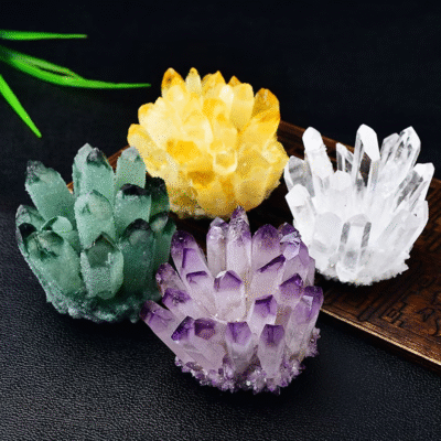 Natural Quartz Crystal Cluster for Energy Cleansing & Home Décor | ArvnDao