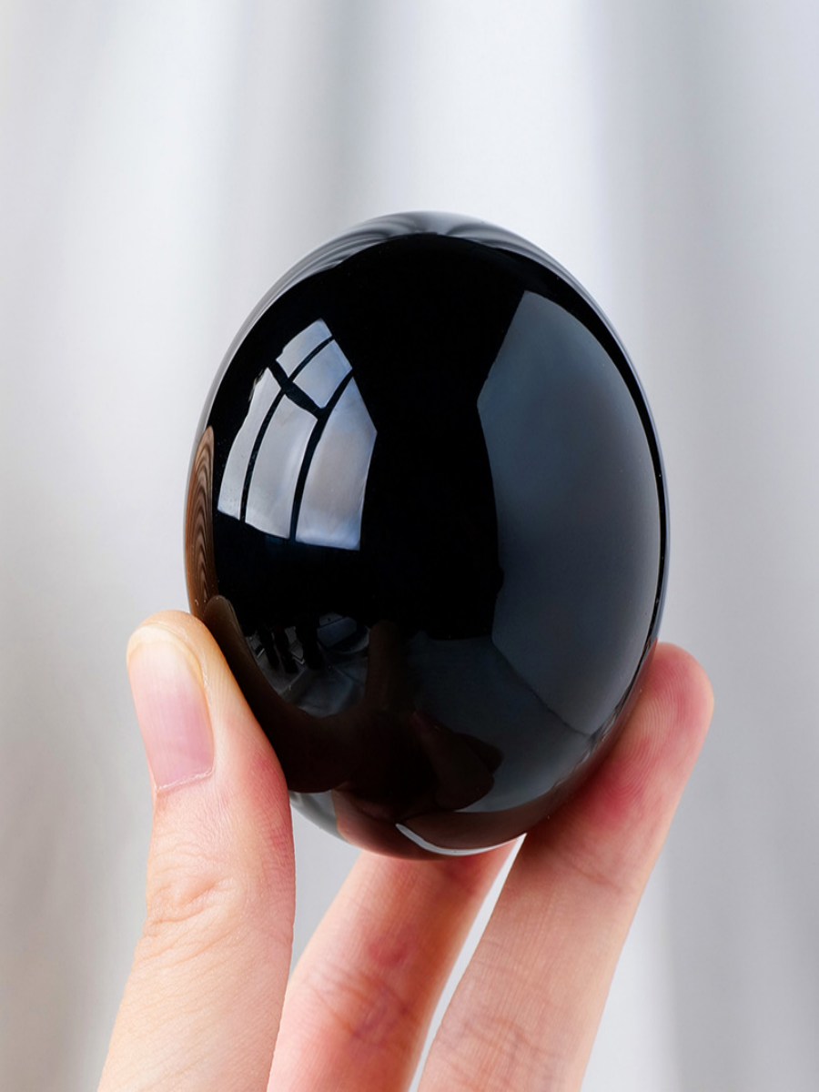 Black Obsidian Crystal Sphere | ArvnDao Natural Protection Stone Ball for Energy Shielding & Grounding - Image 4