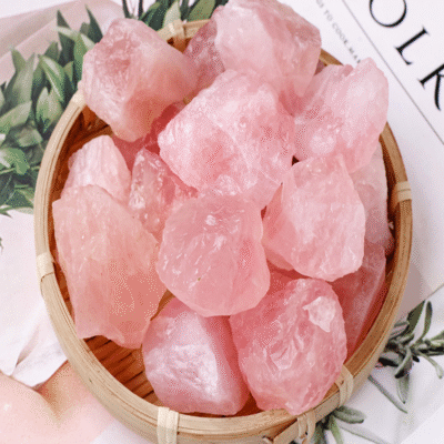 Natural Rose Quartz Raw Crystals | Large Healing Stones for Love, Energy & Meditation