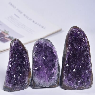 Uruguay Amethyst Cluster · Natural Raw Crystal Geode for Home Decor