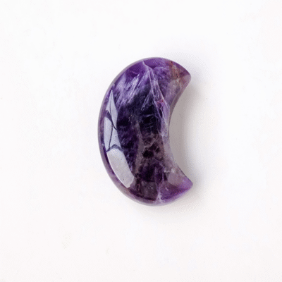 Dream Amethyst Crescent Moon Crystal | ArvnDao Intuition & Calm Healing Stone for Sleep and Peace