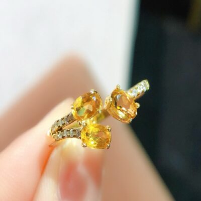 Natural Citrine Wealth Ring in Gold or Silver | Prosperity Crystal Jewelry for Abundance & Confidence