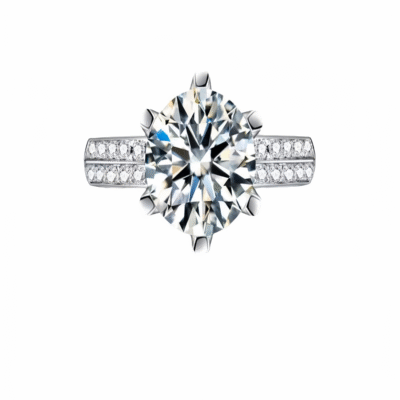 Heartbeat Moissanite Ring for Women – White Gold / Rose Gold | Brilliant Center Stone