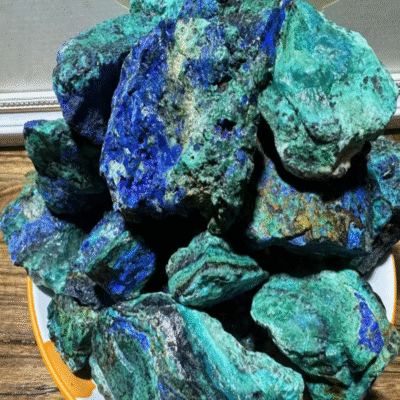 Natural Chrysocolla Azurite Malachite Crystal | ArvnDao Phoenix Stone for Emotional Healing & Inner Strength