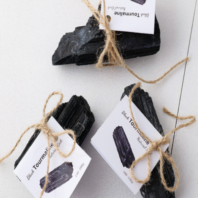 Natural Black Tourmaline Rough Stone | ArvnDao Protection & Grounding Crystal for Energy Cleansing