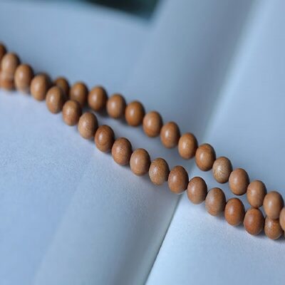 Authentic Indian Old Sandalwood Mala Bracelet 108 Beads