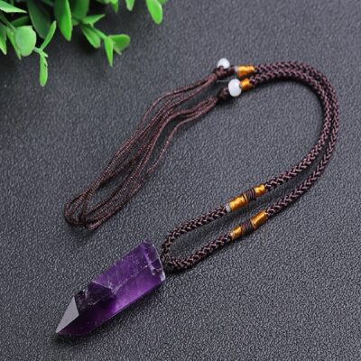 Amethyst Crystal Point Pendant Necklace | Natural Amethyst for Calm & Intuition