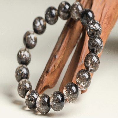 Black Currant Prosperity Crystal Bracelet – Wealth & Abundance Energy Stone