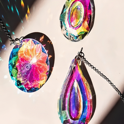 Crystal Suncatcher Prism Hanging Ornament | ArvnDao Rainbow Window Decor for Light Energy & Home Harmony