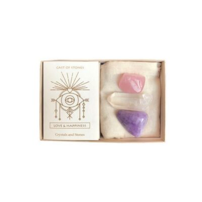 Natural Crystal Healing Gift Box Set with Tumbled Stones | Energy Collection