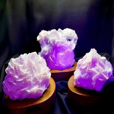 White Calcite Crystal Rose Cluster | ArvnDao Natural Healing Stone for Peace, Clarity & Energy Purification