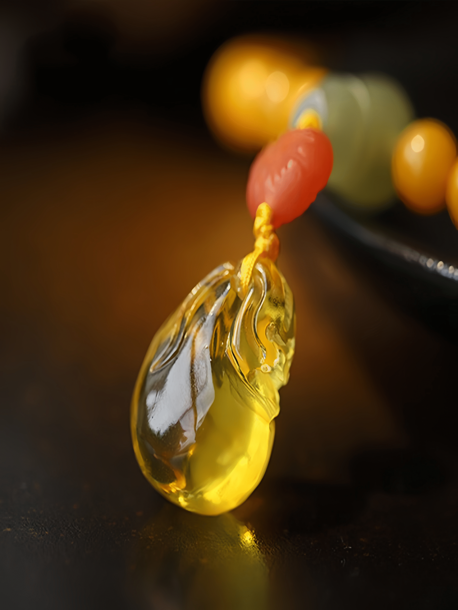 Natural Yellow Amber Mala Beads 108 – 7mm Chicken Oil Amber Bracelet & Necklace - Image 5