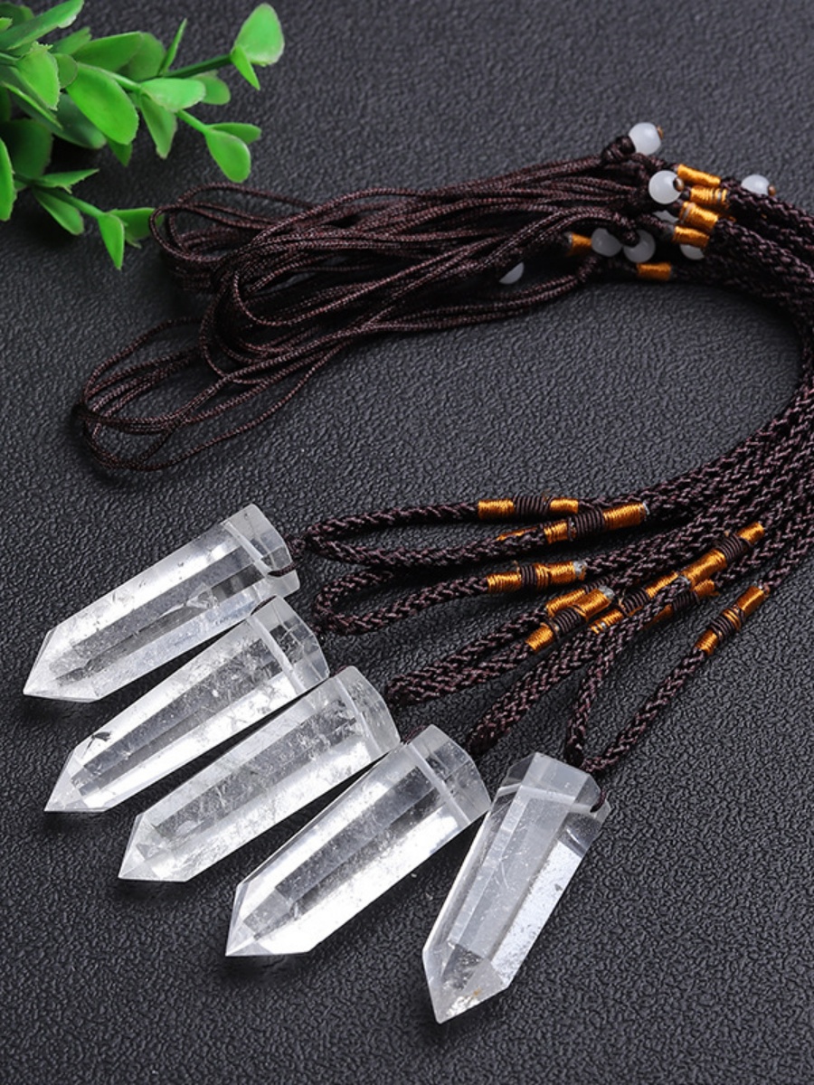 Clear Quartz Point Pendant | Master Healer Crystal Necklace - Image 4