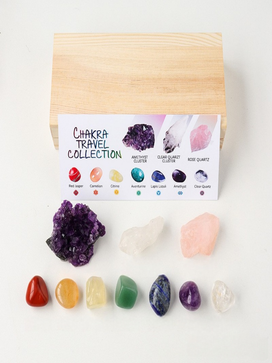 Amethyst & Clear Quartz Crystal Healing Set | Natural Gemstones for Energy Balance & Meditation - Image 3