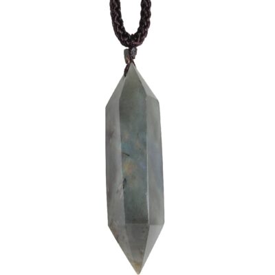 Labradorite Double Point Pendant | Protection & Intuition Crystal Necklace