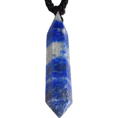 Lapis Lazuli Double Terminated Pendant | Natural Crystal Point for Wisdom & Protection