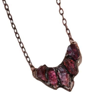 Raw Amethyst & Citrine Crystal Pendant Necklace – Handmade Boho Energy Jewelry | ArvnDao