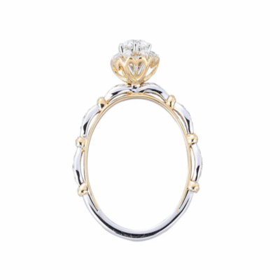 1ct Moissanite Rose Blossom Adjustable Ring – Elegant Open Engagement Ring