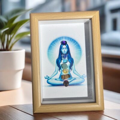 Chakra Meditation Crystal Art Frame for Yoga & Healing Energy Space