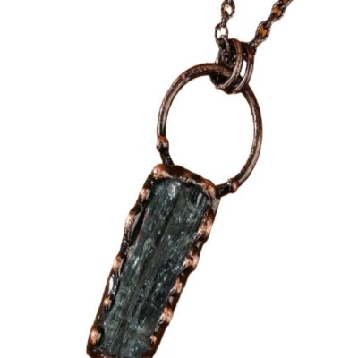 Raw Green Tourmaline Pendant Necklace · Grounding & Protection