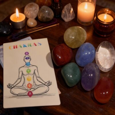 7 Chakra Healing Crystal Tumbled Stones Set for Yoga, Meditation & Energy Balance