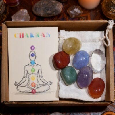 7 Chakra Healing Crystal Tumbled Stones Set for Yoga, Meditation & Energy Balance