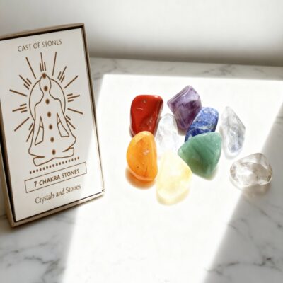Natural Crystal Healing Gift Box Set with Tumbled Stones | Energy Collection