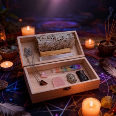 7 Chakra Crystal Healing Gift Box | Natural Gemstone Set with Amethyst, Selenite & Rose Quartz for Energy Balance