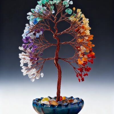 Seven Chakra Crystal Tree of Life | Natural Gemstone Money Tree for Prosperity, Energy Balance & Feng Shui Décor