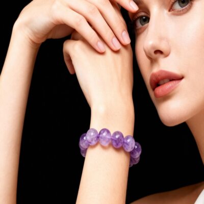Amethyst Bracelet for Wisdom, Calm & Love Energy