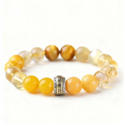 Citrine and Agate Bracelet for Wealth & Positivity