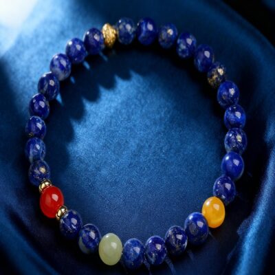 Lapis Lazuli & Aquamarine Bracelet for Wisdom & Calm