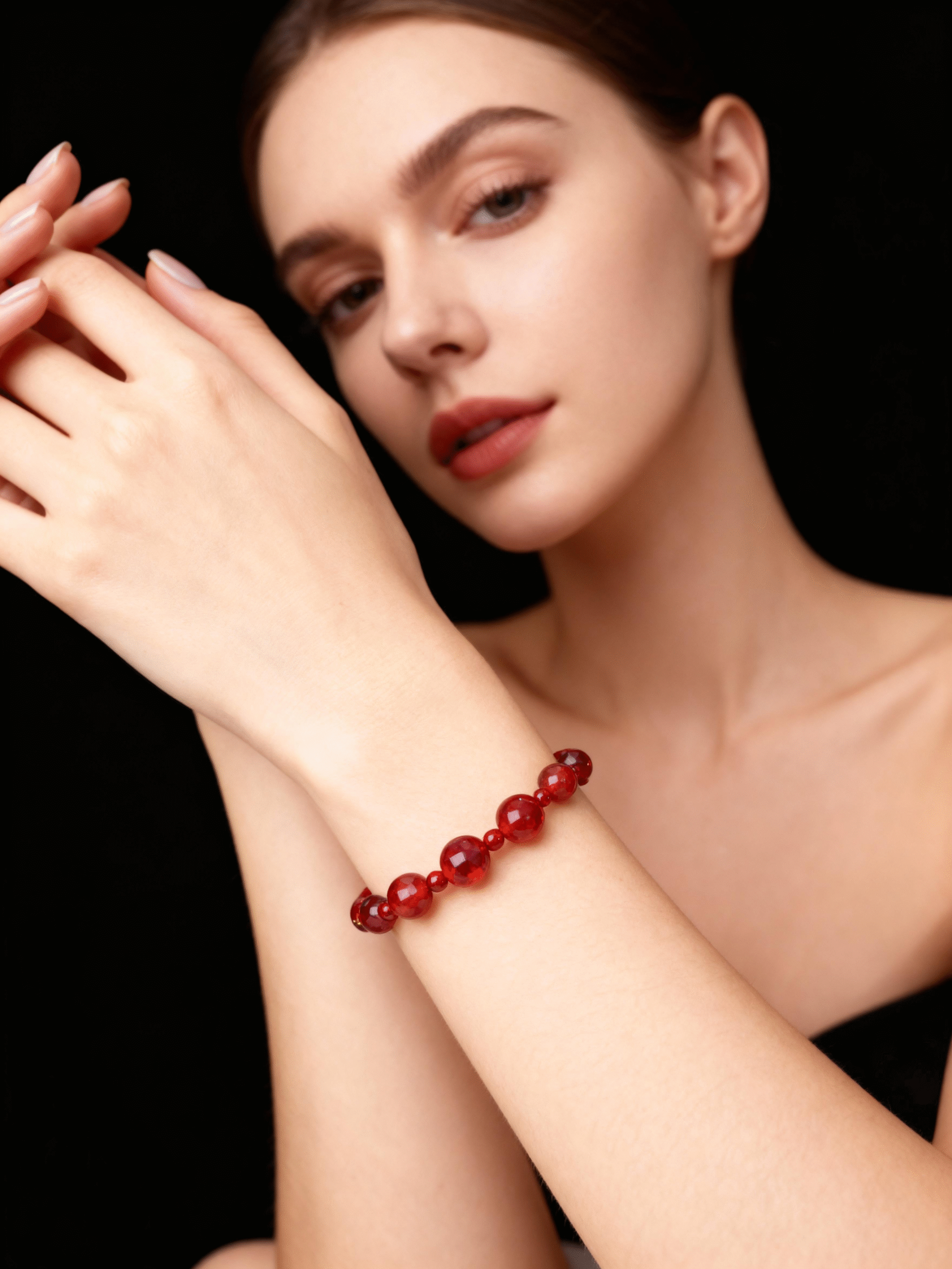 Red Agate Bracelet for Luck & Vitality | ArvnDao Natural Crystal Jewelry - Image 2