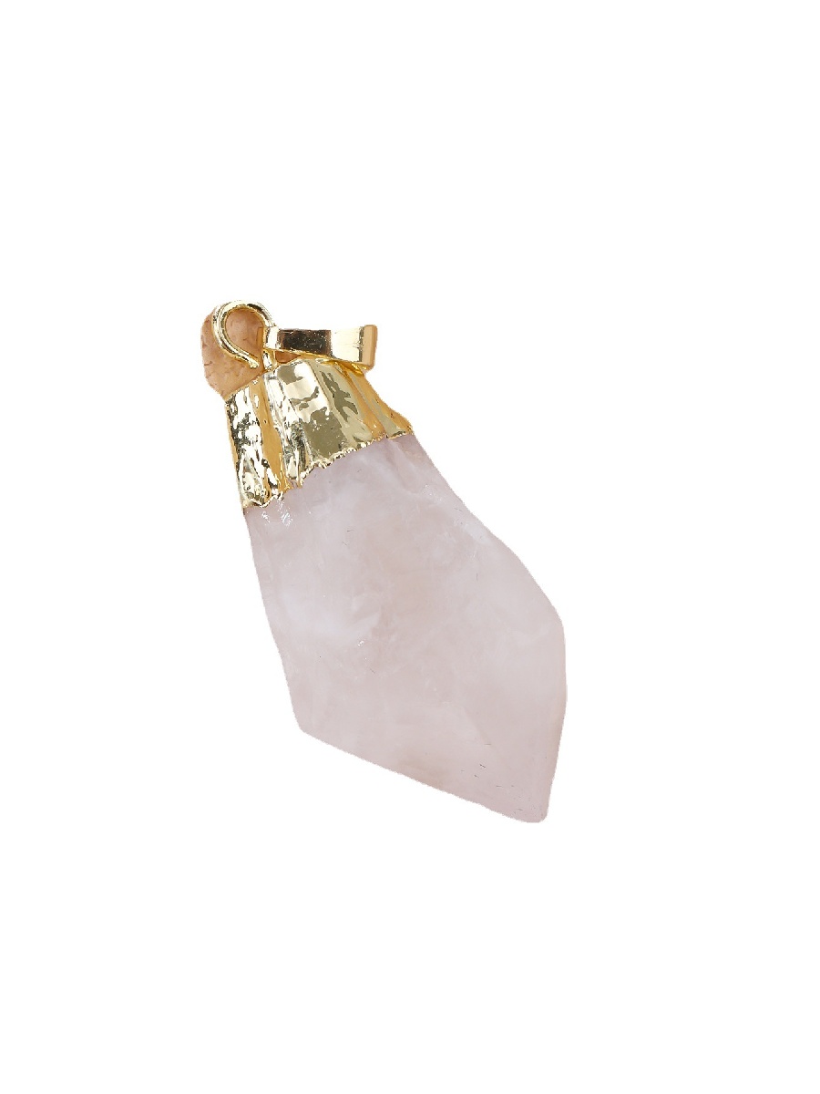 Natural Milky White Quartz Pendant · Raw Irregular Crystal Necklace Charm