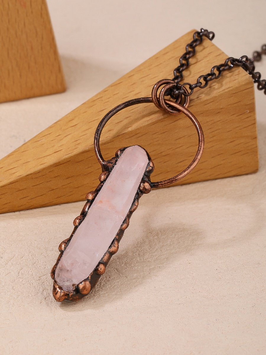 Natural Clear Quartz Point Necklace · Raw Crystal Hexagonal Pendant - Image 5